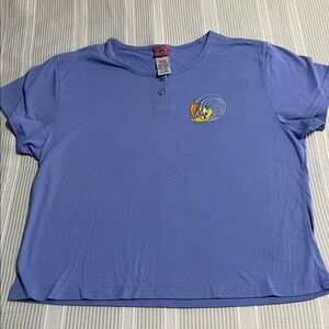 Warner Bros. Purple Button-Up Top